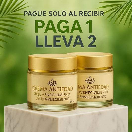 COMPRA 1 Y LLEVA 2 - Crema Rejuvenecedora y Anti-Envejecimiento - PAGUE AL RECIBIR