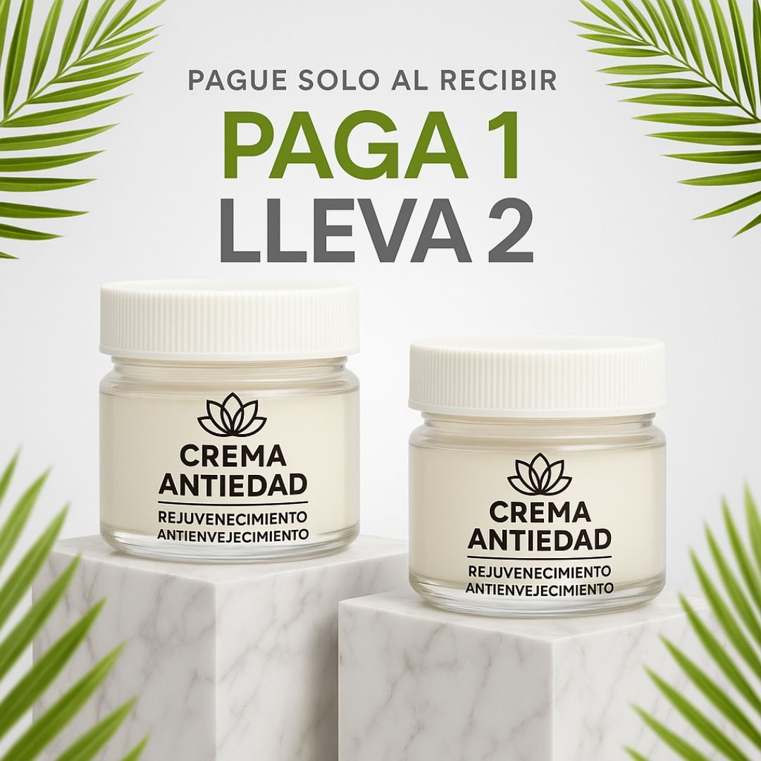 COMPRA 1 Y LLEVA 2 - Crema Rejuvenecedora y Anti-Envejecimiento - PAGUE AL RECIBIR (01)