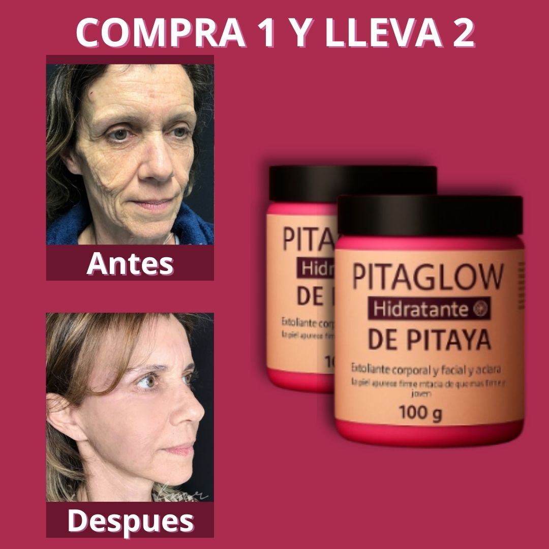 COMPRA 1 Y LLEVA 2 - Crema Pitahaya Rejuvenecedora y Anti-Envejecimiento - PAGUE AL RECIBIR