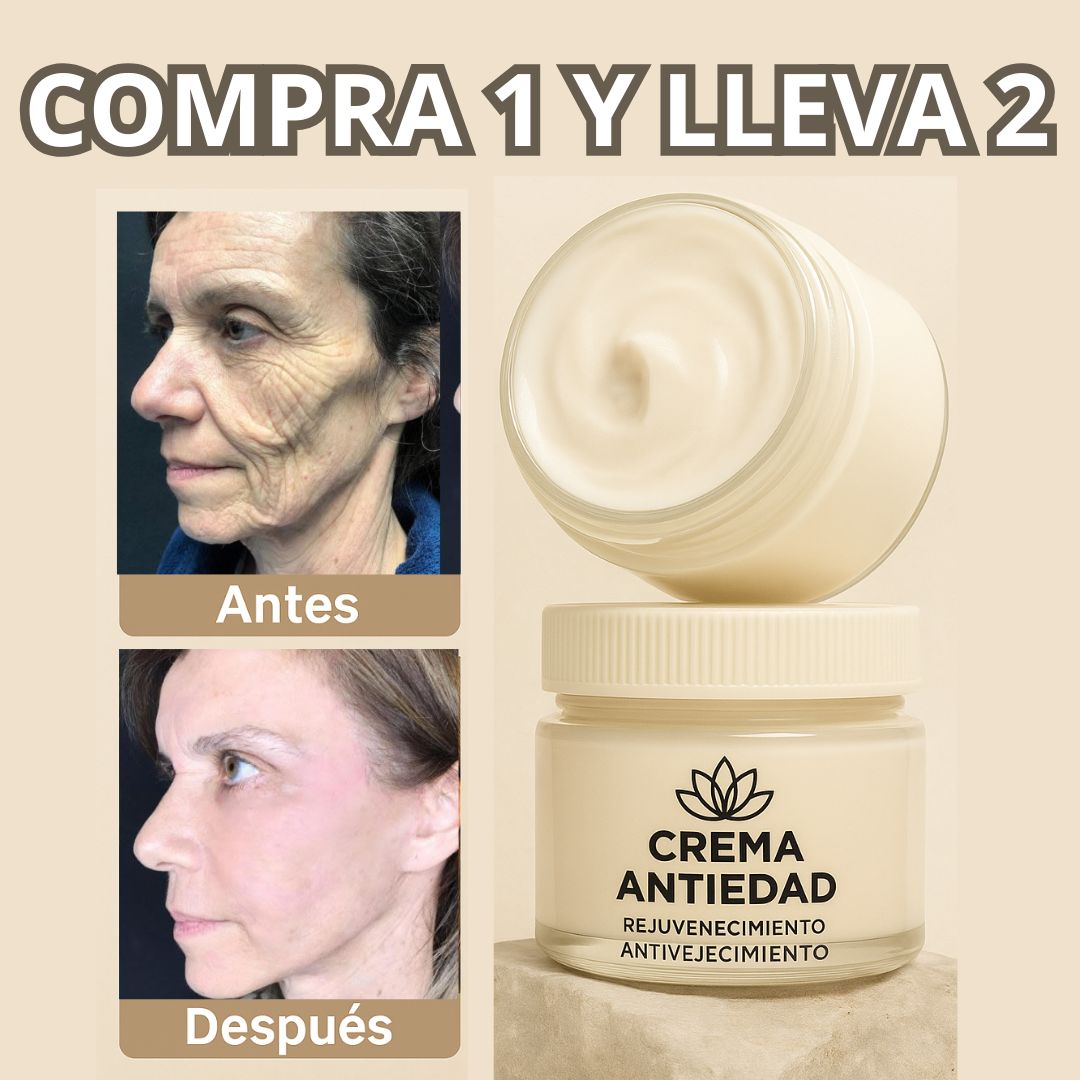 COMPRA 1 Y LLEVA 2 - Crema Rejuvenecedora y Anti-Envejecimiento - PAGUE AL RECIBIR (01)